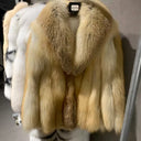 Burgundy Natural Fox Fur Jacket