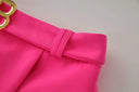 Two-Piece Skirt Set in fuchsia