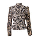 Double Breasted Leopard Trendy Blazer