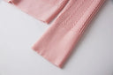 Sia Long Sleeve Wool Top in Pink