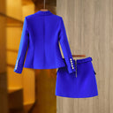 Set gonna due pezzi in blu reale