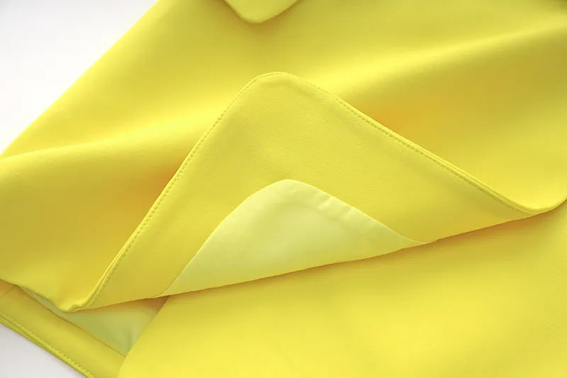 Two-Piece Skirt Set in yellow
