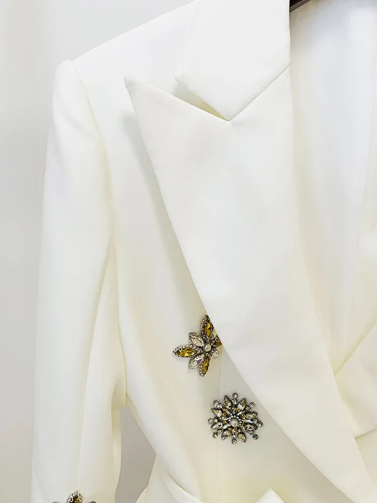 Swarovski Diamond Belted Blazer