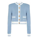 Versatile Knit Cardigan Sweater – Long Sleeve Round Neck Woolen Coat