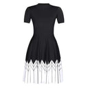Knitted Round Neck Slim A-Line Dress – Elegant Everyday Fashion