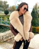 GIACCA IN VERA PELLE CON PELLICCIA DI VOLPE JOY