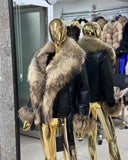 GIACCA IN VERA PELLE DI RACOON IN NERO