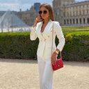 Double Breasted Blazer in White