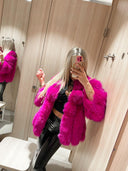 GIACCA IN GENIUNE PELLE DI VOLPE PINKY PROMISE
