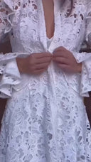 Vestido de encaje con patchwork Heidi 