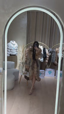 CAPPOTTO IN VERA PELLICCIA DI VOLPE E ALPACA