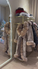 CAPPOTTO IN VERA PELLICCIA DI VOLPE E ALPACA