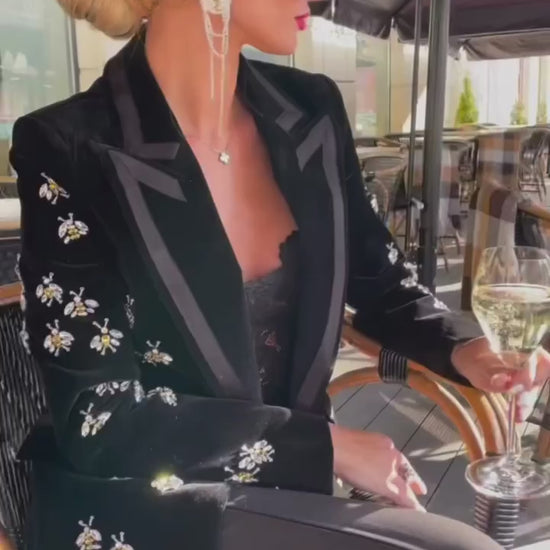 Black Velvet Blazer